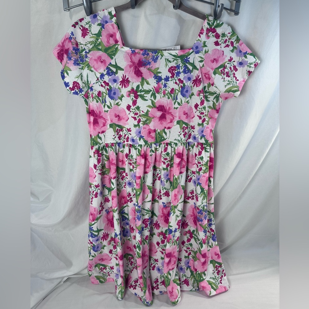 The Children’s Place Girls XXL Pink & Purple Floral Fit & Flare Dress